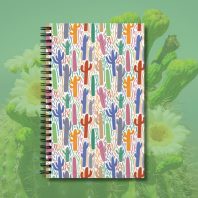 arizona saguaro cactus pattern notebook