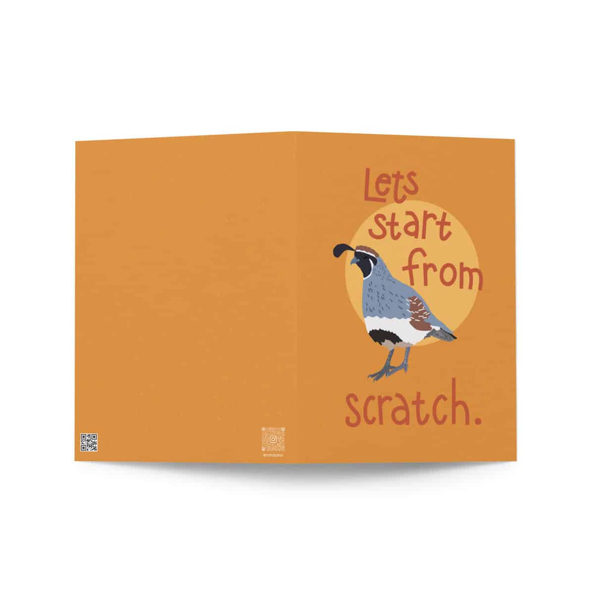 Start fresh with a motivational message featuring a bird illustration on an orange background.