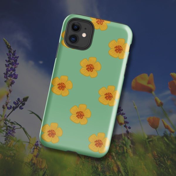 hand drawn arizona poppy pattern iphone case